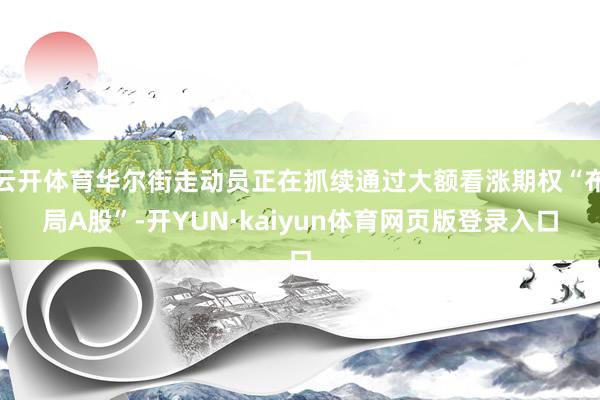 云开体育华尔街走动员正在抓续通过大额看涨期权“布局A股”-开YUN·kaiyun体育网页版登录入口