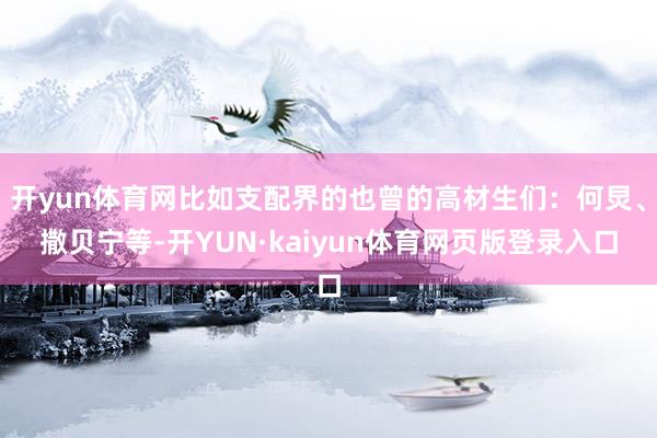 开yun体育网比如支配界的也曾的高材生们：何炅、撒贝宁等-开YUN·kaiyun体育网页版登录入口