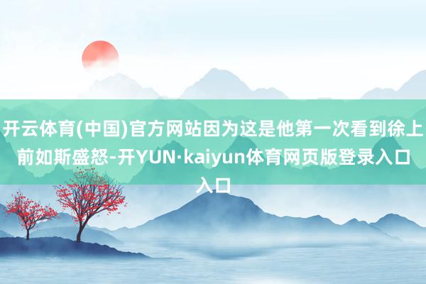 开云体育(中国)官方网站因为这是他第一次看到徐上前如斯盛怒-开YUN·kaiyun体育网页版登录入口