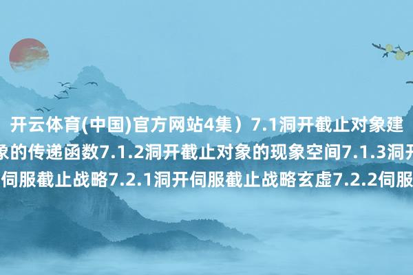 开云体育(中国)官方网站4集）7.1洞开截止对象建模7.1.1洞开截止对象的传递函数7.1.2洞开截