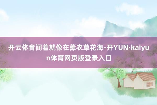 开云体育闻着就像在薰衣草花海-开YUN·kaiyun体育网页版登录入口