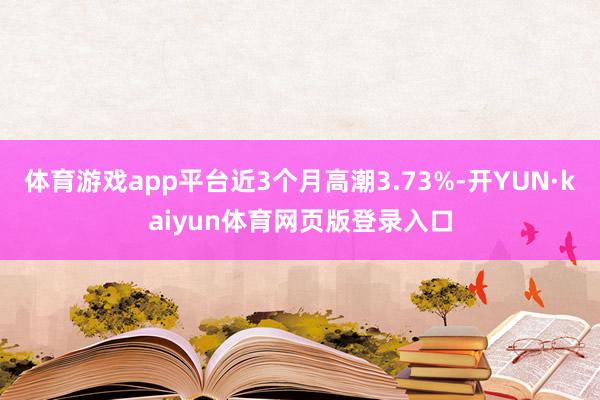 体育游戏app平台近3个月高潮3.73%-开YUN·kaiyun体育网页版登录入口