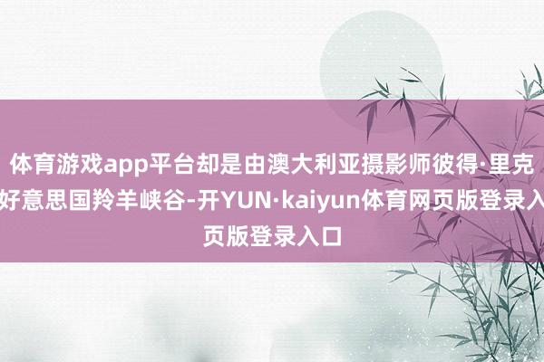 体育游戏app平台却是由澳大利亚摄影师彼得·里克于好意思国羚羊峡谷-开YUN·kaiyun体育网页版